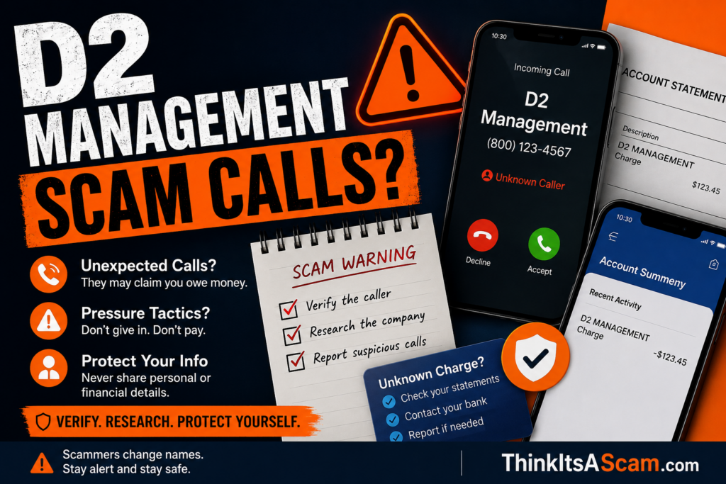 D2 Management Scam or Legit? Debt Collection Calls Explained D2 Management scam or legit guide for verifying debt collection calls and notices