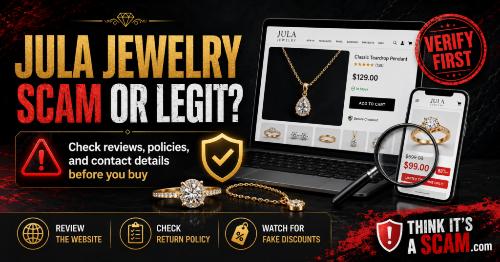 Jula Jewelry scam or legit warning covering free jewelry, shipping charges, customer reviews, product quality and returns